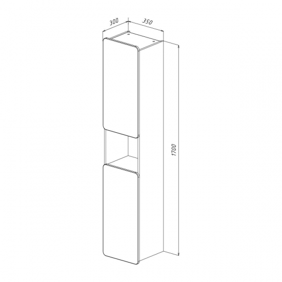 Шкаф-пенал LEMARK Olivia 35, дуб кантри