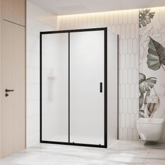 Душевой уголок RGW Classic CL-133B 150x90 стекло рифлёное, профиль чёрный