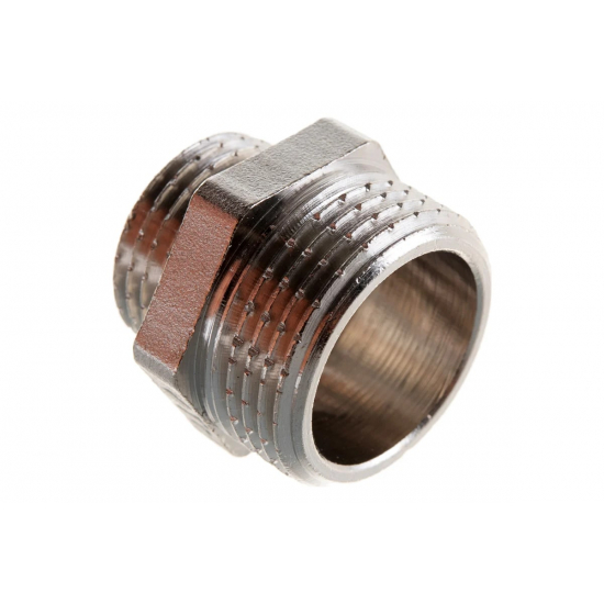 Ниппель резьбовой переходной VALTEC 3/4" х 1/2" латунный 20-15 мм VTr.580.N.0504