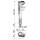 Заливной клапан ALCA PLAST А18 3/8" нижняя подводка латунный штуцер