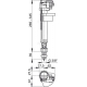 Заливной клапан ALCAPLAST А18 3/8" нижняя подводка латунный штуцер