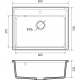Мойка для кухни GRANFEST Level 660 660х500 мм, графит