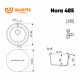 Мойка для кухни кварцевая ULGRAN Quartz Nora 485 мм круглая, космос, (глуб. чаши 180)