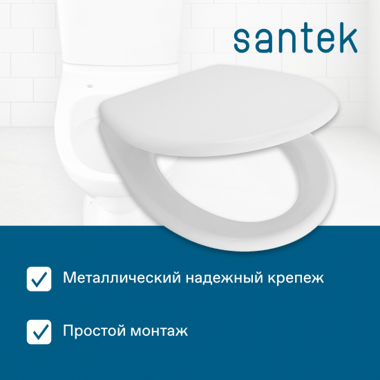 Сиденье для унитаза SANTEK Бореаль 1WH501546 для подвесной чаши, дюропласт