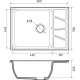 Мойка для кухни GRANFEST Vertex 680L чаша+крыло 680х500 мм, графит