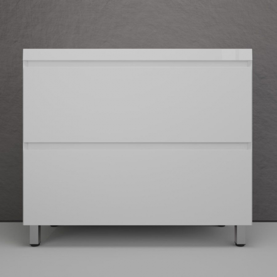 Тумба с раковиной STYLE LINE Манхэттен 100 Plus белый, раковина Asti 100 белая