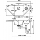Мойка для кухни EWIGSTEIN Wink 80KF угловая 945х510 1,5 чаши+крыло кварцевая, иней