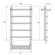 Полотенцесушитель водяной ZOX ЛЦ 80х50 1'' полка 5 перекладин Трапеция, с нижним подключением