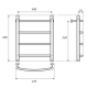 Полотенцесушитель водяной ZOX ЛЦ 60х40 1'' 4 перекладины Дуга, с нижним подключением В4