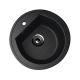 Мойка для кухни керамогранит ULGRAN U-103 круглая, черная (308), 500мм