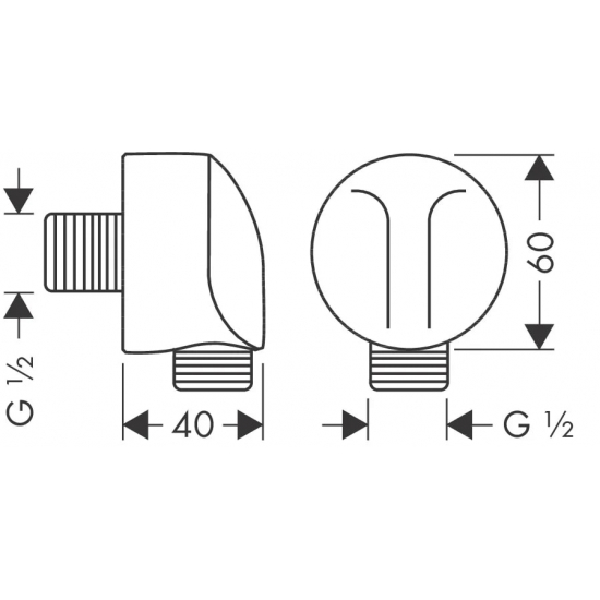 Шланговое подключение HANSGROHE FixFit 27454670 матовый чёрный