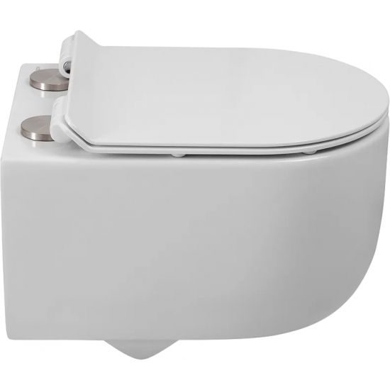 Унитаз подвесной BELBAGNO Soft BB084CH-TOR безободковый, крышка BB2111SC с микролифтом