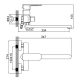 Смеситель для ванны LEDEME H54 L2254 хром