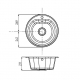 Мойка для кухни керамогранит АКВАТОН Мида d51 графит