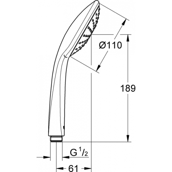 Лейка для душа GROHE Euphoria Mono 27265000 хром
