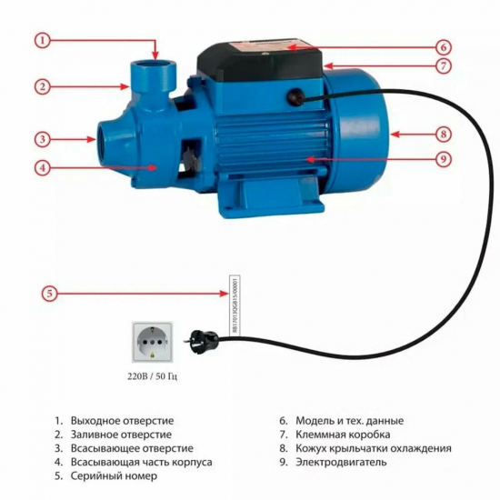 Насос поверхностный JEMIX QB-60-35