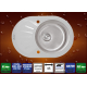 Мойка для кухни врезная SEAMAN ECO Glass SMG-730 White Slam-shut
