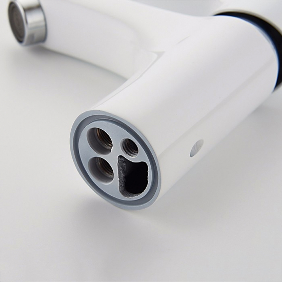 Смеситель для раковины LEDEME L1003W белый/хром Смеситель для раковины LEDEME L1003W белый/хром