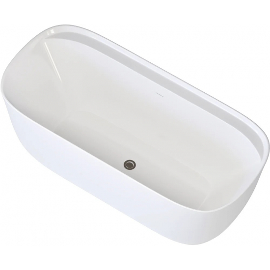 Акриловая ванна AQUANET Fine 260045 170x80 см, овальная, с ножками, со сливом-переливом