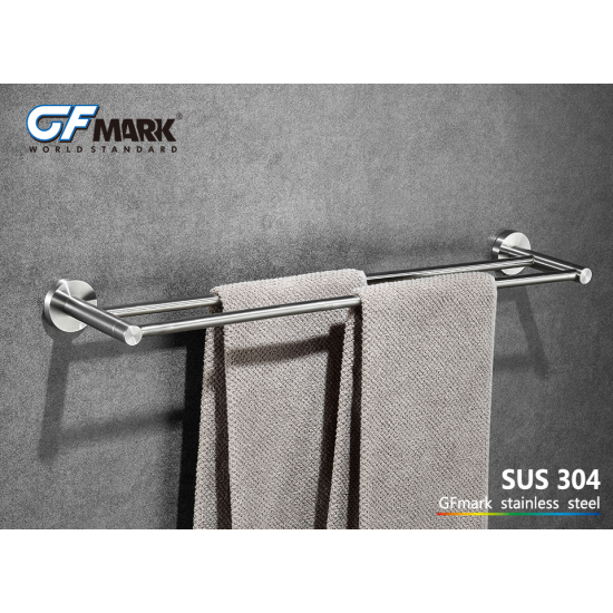 Полотенцедержатель GFmark GF-80144 двойной вертикальный нержавеющая сталь