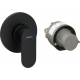 Встраиваемый смеситель для душа и ванны HANSGROHE Rebris S 72648670 С ВНУТРЕННЕЙ ЧАСТЬЮ, чёрный