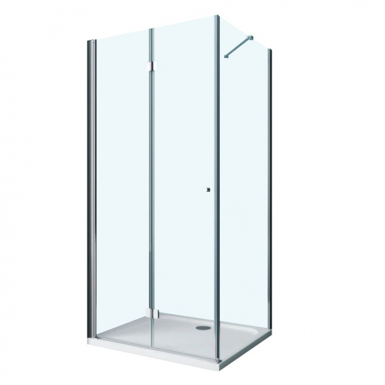 Душевой уголок BelBagno ALBANO-ASH-1-90/100-C-Cr стекло прозрачное