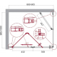 Душевой уголок BelBagno ALBANO-ASH-1-90/100-C-Cr стекло прозрачное