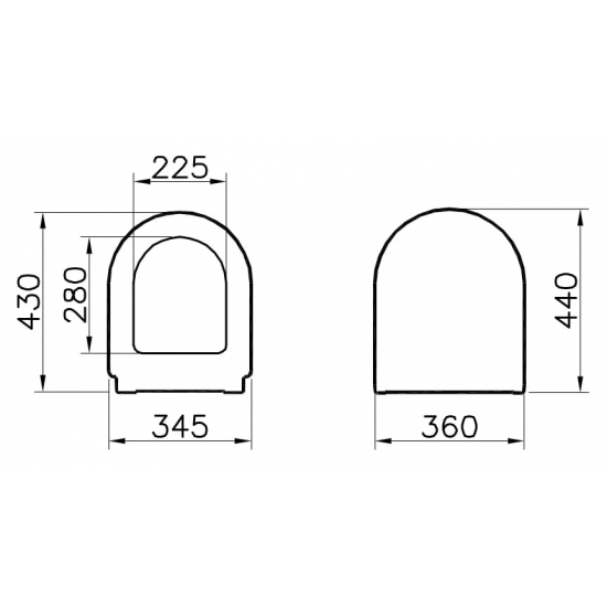 Сиденье для унитаза VITRA Zentrum 94-003-009 с микролифтом, петли хром