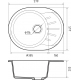 Мойка для кухни GRANFEST Rondo 580L чаша+крыло 579х445 мм, кашемир