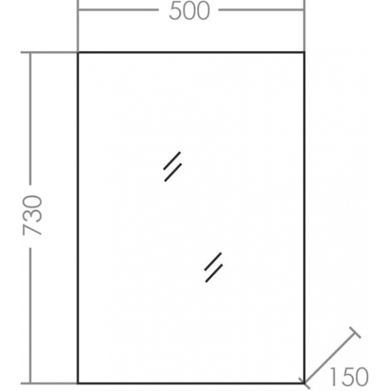 Зеркало-шкаф САНТА Стандарт 50 фацет