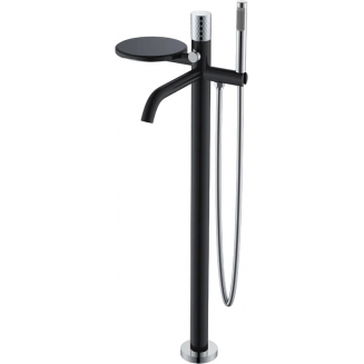 Смеситель для ванны напольный BOHEME Stick 129-BCR black diamond chrome