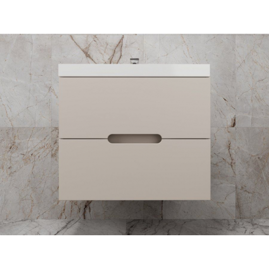 Тумба с раковиной STYLE LINE Матис 70 крем подвесная, раковина Andrea Classic 70