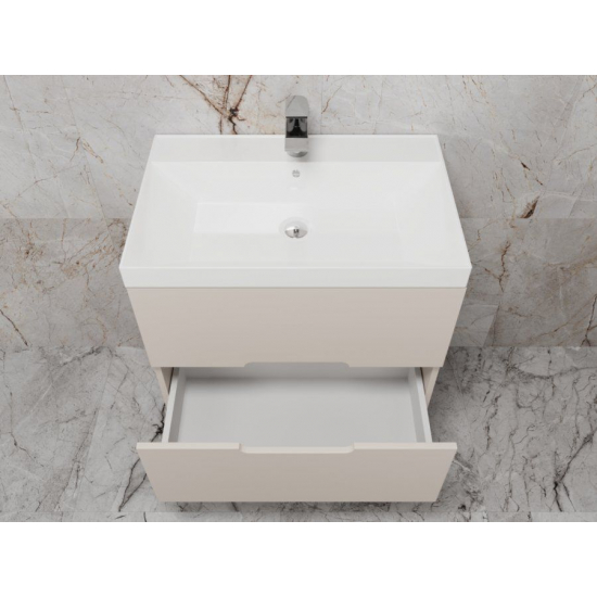 Тумба с раковиной STYLE LINE Матис 70 крем подвесная, раковина Andrea Classic 70