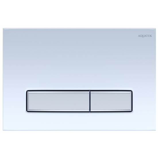 Кнопка для инсталляции AQUATEK KDI-0000030 (009A-2) белый/хром, клавиши прямоугольные
