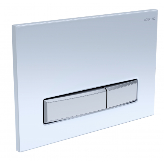 Кнопка для инсталляции AQUATEK KDI-0000030 (009A-2) белый/хром, клавиши прямоугольные