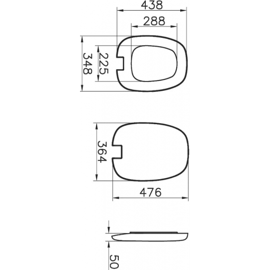 Сиденье для унитаза VITRA Plural 126-483-009 с микролифтом, матовая чёрное