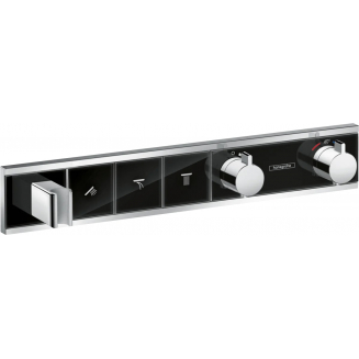 Термостатический смеситель встраиваемый HANSGROHE RainSelect 15356600 шлифованный чёрный хром