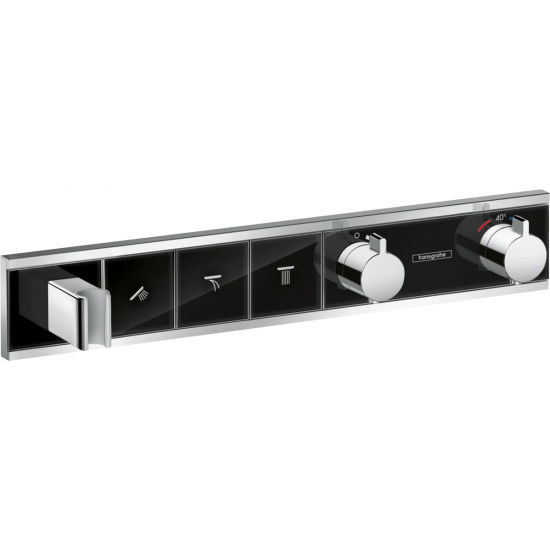 Термостатический смеситель встраиваемый HANSGROHE RainSelect 15356600 шлифованный чёрный хром