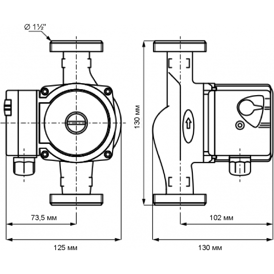 Циркуляционный насос UNIPUMP CP 25-40 130