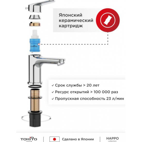 Смеситель для раковины TOKITO Happo TOK-HAP-1011