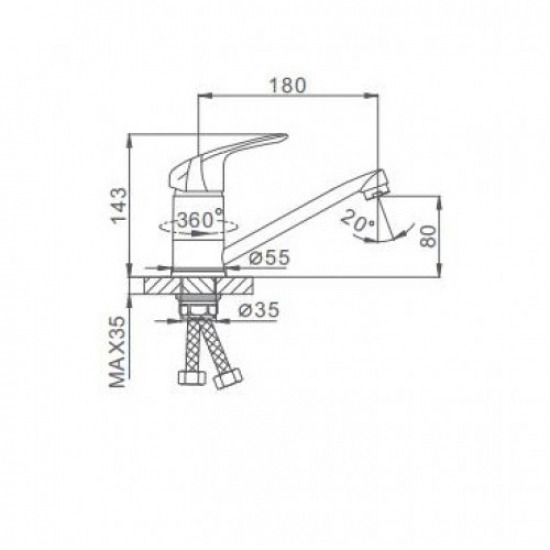 Смеситель для кухни FRAP F4505-2