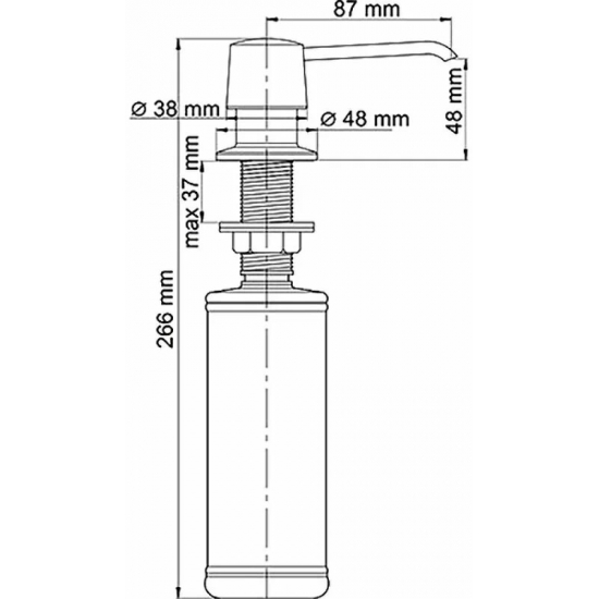 Дозатор для кухонной мойки WASSERKRAFT Wasserkraft K-1599 хром матовый