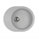 Мойка для кухни керамогранит GRANICOM G-020 (570*460мм), 1 чаша+ крыло овал (серебристый)