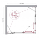 Душевой уголок BelBagno LUCE-AH-22-120/110-P-Cr стекло рифлёное, профиль хром