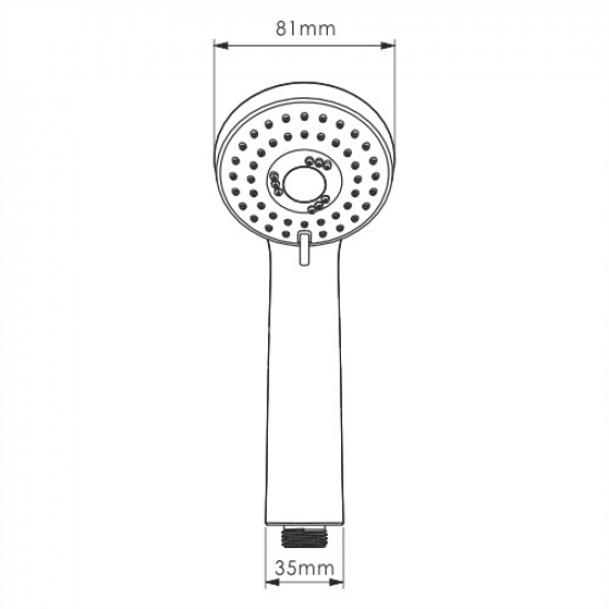 Лейка для душа WASSERKRAFT Wern A120 хром матовый, 3 режима