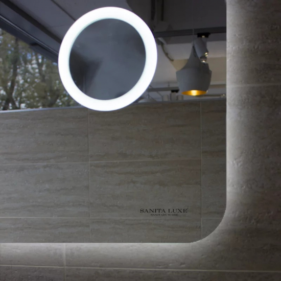 Зеркало SANITA LUXE Infiniti Elegant Led 800x600 с LED подсветкой, увеличительное зеркало
