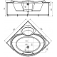 Акриловая ванна АКВАТЕК Эпсилон EPS150-0000066 150x150 см, угловая, вклеенный каркас, с экраном