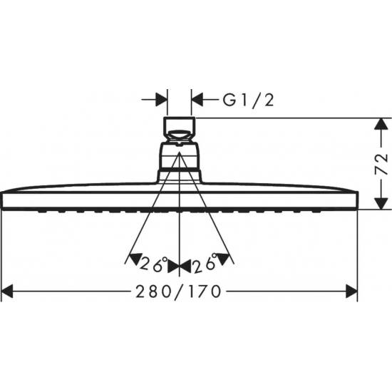 Верхний душ HANSGROHE Croma 26257000