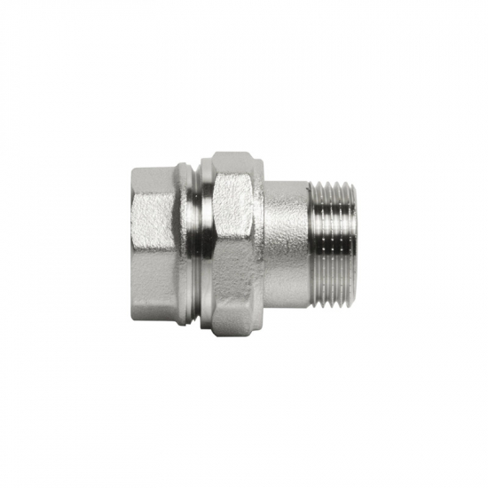 Американка прямая VRT 3/4" x 3/4" латунная 20 мм, никель