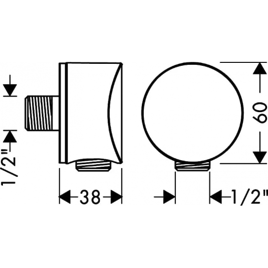 Шланговое подключение HANSGROHE Fixfit 27453000 хром
